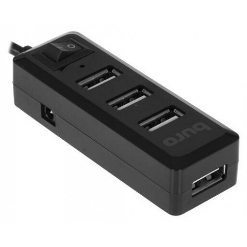 USB-концентратор Buro BU-HUB4-0.5L-U2.0 4порт. (черный) 8