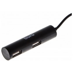 USB-концентратор Buro BU-HUB4-0.5R-U2.0 4порт. (черный)