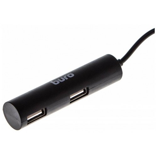 USB-концентратор Buro BU-HUB4-0.5R-U2.0 4порт. (черный) 