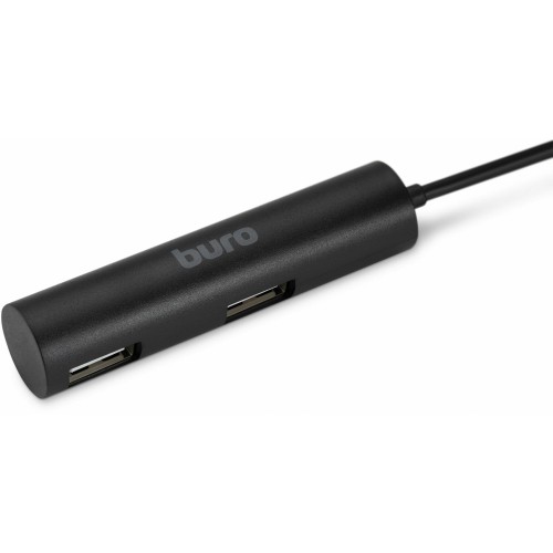 USB-концентратор Buro BU-HUB4-0.5R-U2.0 4порт. (черный) 3