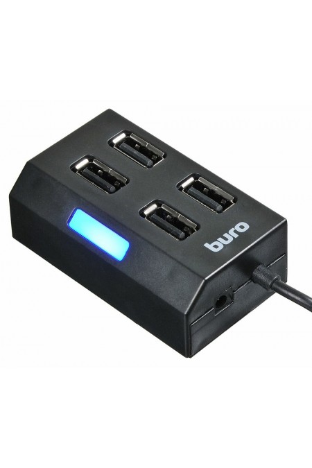 USB-концентратор Buro BU-HUB4-U2.0 4 порта (черный) 6