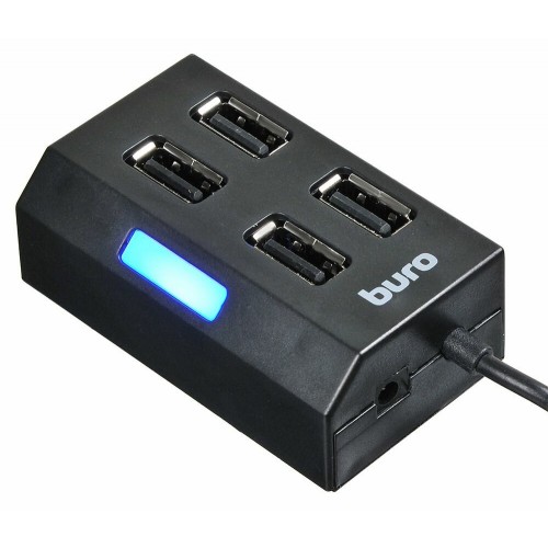 USB-концентратор Buro BU-HUB4-U2.0 4 порта (черный) 6