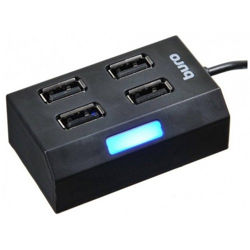 USB-концентратор Buro BU-HUB4-U2.0 4порт. (черный) 