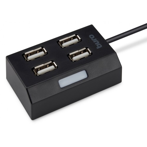 USB-концентратор Buro BU-HUB4-U2.0 4порт. (черный) 1
