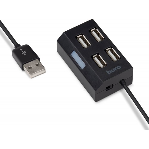 USB-концентратор Buro BU-HUB4-U2.0 4порт. (черный) 2