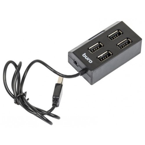 USB-концентратор Buro BU-HUB4-U2.0 4порт. (черный) 6