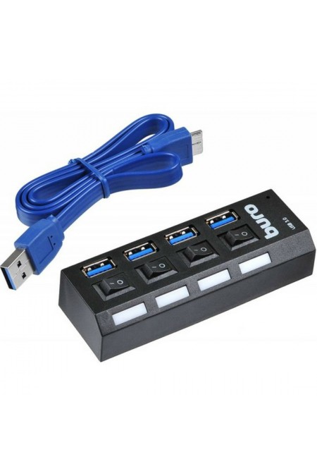 USB-концентратор Buro BU-HUB4-U3.0-L 4 порта (черный) 