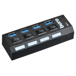 USB-концентратор Buro BU-HUB4-U3.0-L 4порт. (черный)