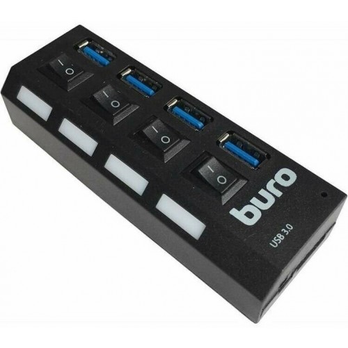 USB-концентратор Buro BU-HUB4-U3.0-L 4порт. (черный) 6