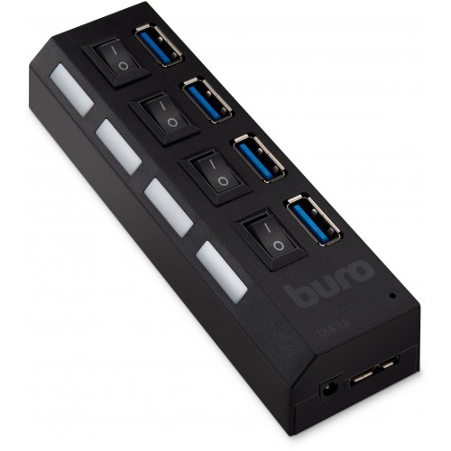 USB-концентратор Buro BU-HUB4-U3.0-L 4порт. (черный) 8