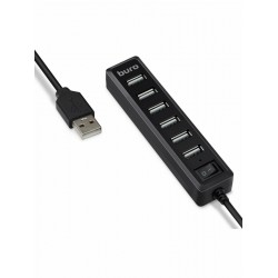 USB-концентратор Buro BU-HUB7-1.0-U2.0 7 портов (черный)