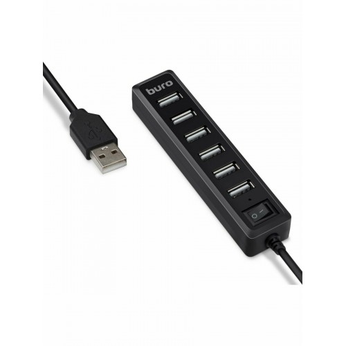 USB-концентратор Buro BU-HUB7-1.0-U2.0 7 портов (черный) 