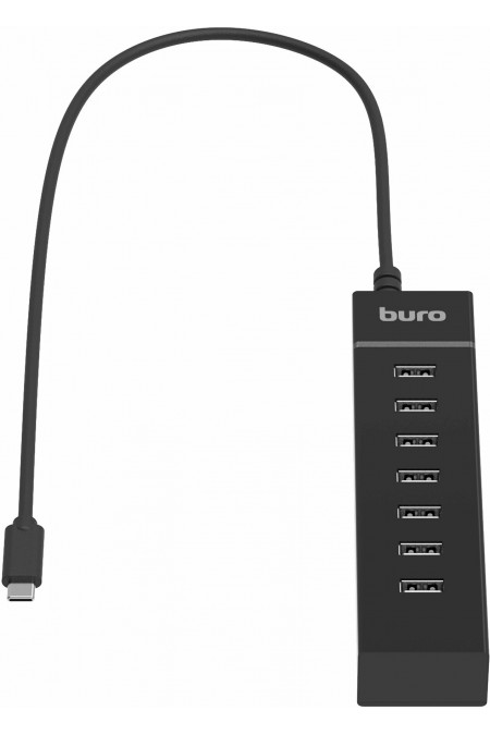 USB-концентратор Buro BU-USBC-HUB-7U2 7 портов (черный) 2