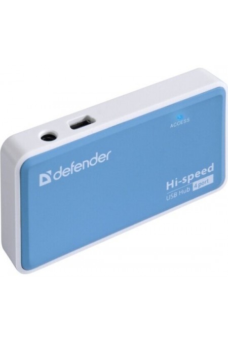USB-концентратор Defender 83503 Quadro Power USB2.0 4 порта (синий/серый) 2