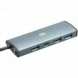 USB-концентратор DIGMA HUB-3U3.0С-UC-G 4 порта (серый)