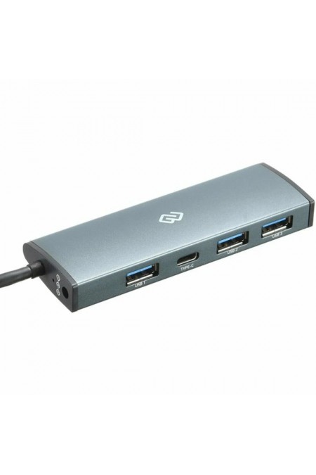 USB-концентратор DIGMA HUB-3U3.0С-UC-G 4 порта (серый) 