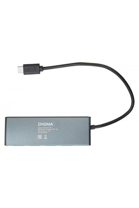 USB-концентратор DIGMA HUB-3U3.0С-UC-G 4 порта (серый) 5