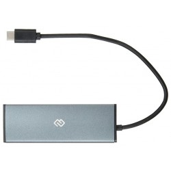 USB-концентратор Digma HUB-3U3.0С-UC-G 4порт. (серый)