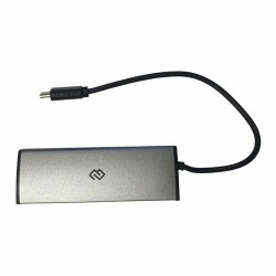 USB-концентратор DIGMA HUB-4U2.0-UC-DS 4 порта (серебристый)