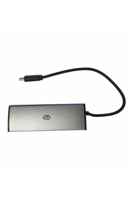 USB-концентратор DIGMA HUB-4U2.0-UC-DS 4 порта (серебристый) 