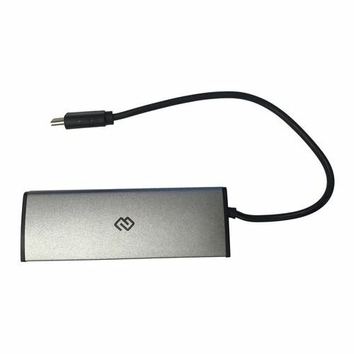 USB-концентратор DIGMA HUB-4U2.0-UC-DS 4 порта (серебристый) 