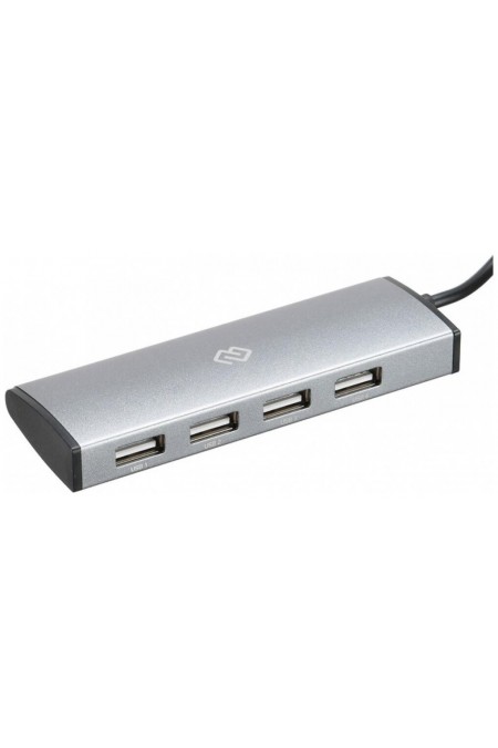 USB-концентратор DIGMA HUB-4U2.0-UC-DS 4 порта (серебристый) 1