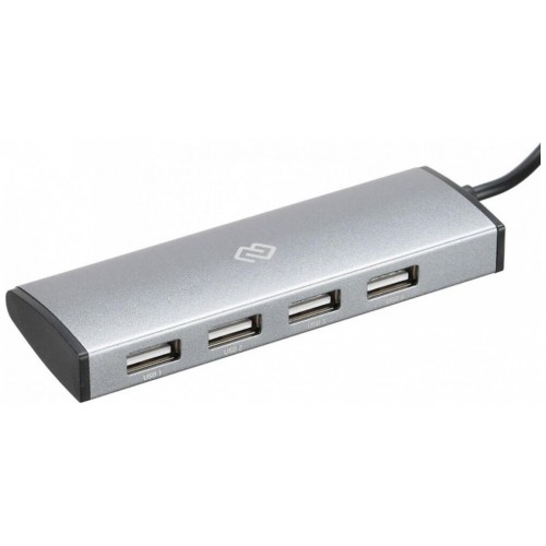 USB-концентратор DIGMA HUB-4U2.0-UC-DS 4 порта (серебристый) 1