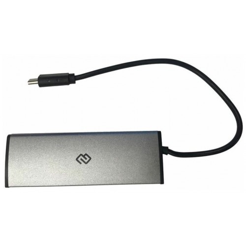 USB-концентратор Digma HUB-4U2.0-UC-DS 4порт. (серебристый) 