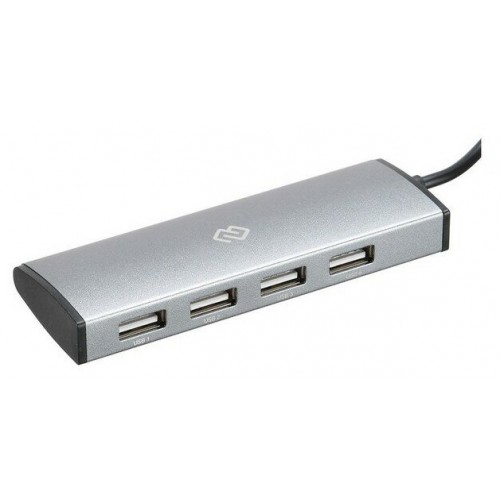 USB-концентратор Digma HUB-4U2.0-UC-DS 4порт. (серебристый) 3