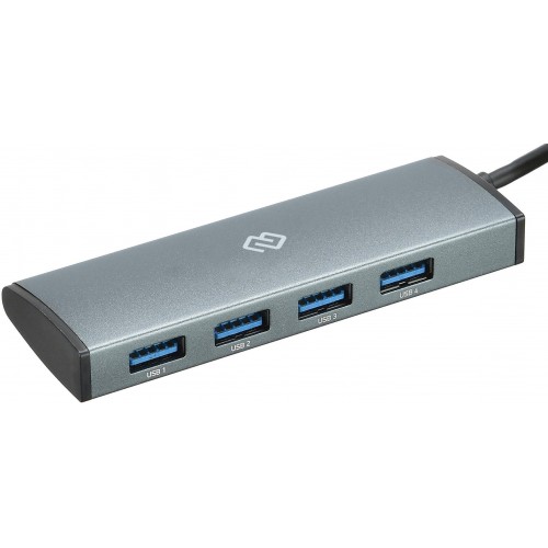 USB-концентратор Digma HUB-4U3.0-UC-G 4порт. (серый) 4
