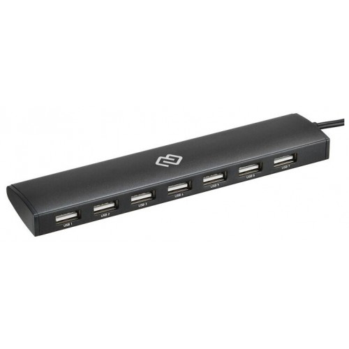 USB-концентратор DIGMA HUB-7U2.0-UC-B 7 портов (черный) 