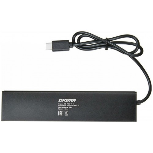 USB-концентратор DIGMA HUB-7U2.0-UC-B 7 портов (черный) 2