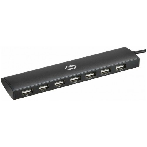 USB-концентратор Digma HUB-7U2.0-UC-B 7порт. (черный) 