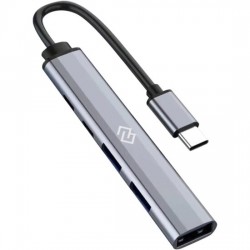USB-концентратор DIGMA USB-C DHUB-5USB-AC-3.0 5 портов (черный)