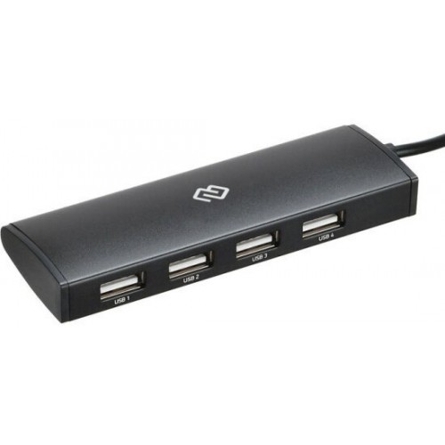 USB-концентратор DIGMA USB-C HUB-4U2.0-UC-B 4 порта (черный) 