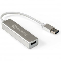USB-концентратор ExeGate DUB-4 4 порта (серебристый)