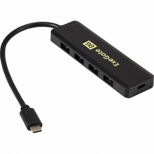 USB-концентратор ExeGate DUB-4CP/1 4 порта (черный) 