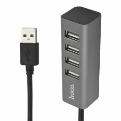 USB-концентратор Hoco HB1 4 порта (серебристый)