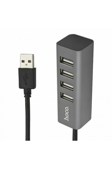USB-концентратор Hoco HB1 4 порта (серебристый) 