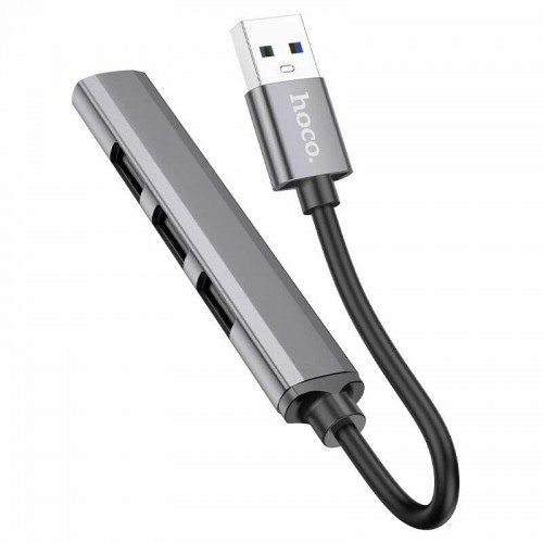 USB-концентратор Hoco HB26 4 порта (серый металл) 1