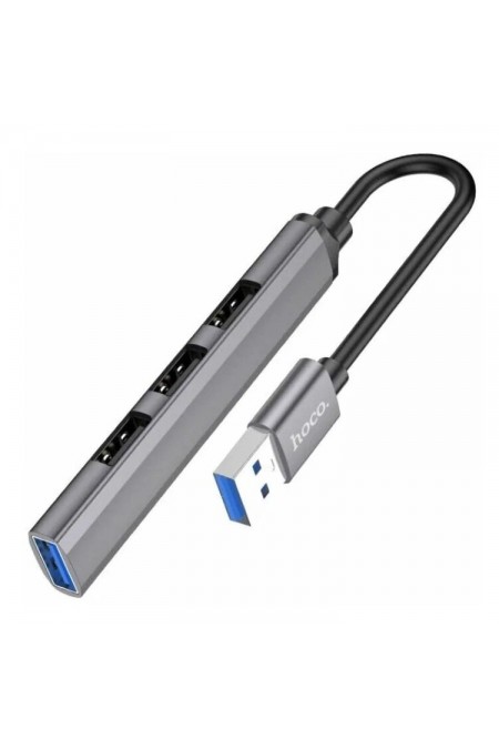 USB-концентратор Hoco HB26 4 порта (серый металл) 2