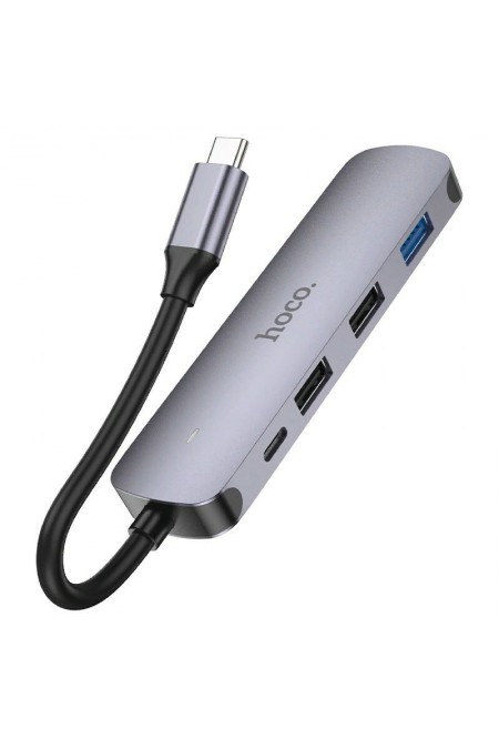 USB-концентратор Hoco HB27 4 порта (серый) 1
