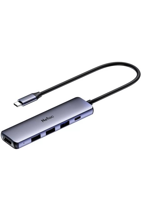 USB-концентратор Netac WF13GYCN 5 портов (серый) 