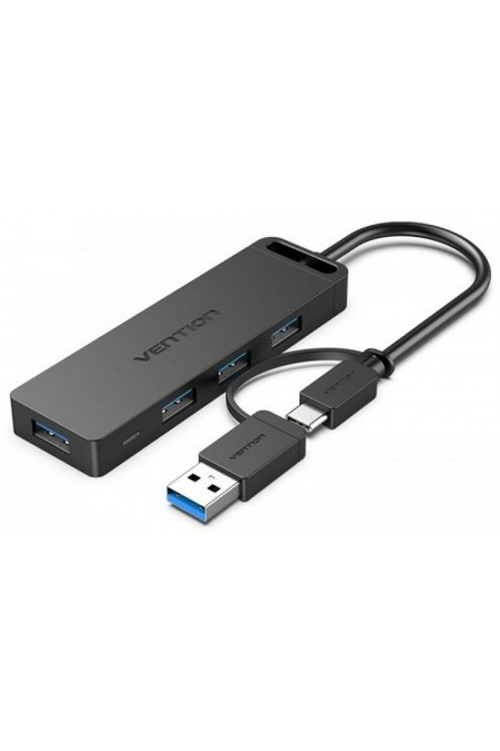USB-концентратор Vention OTG USB 3.0 4 порта (серый) 