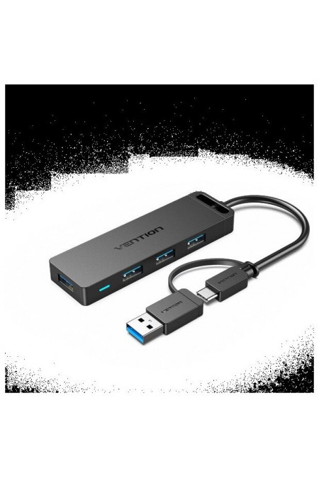 USB-концентратор Vention OTG USB 3.0 4 порта (серый) 1