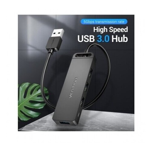 USB-концентратор Vention OTG USB 3.0 на 4 порта - 0.15м. CHLBB (черный) 2