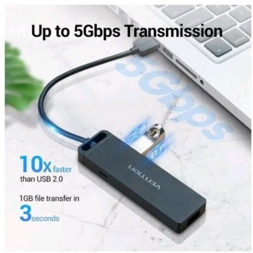 USB-концентратор Vention OTG USB 3.0 на 4 порта - 0.15м. CHLBB (черный) 4