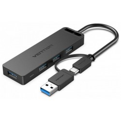 USB-концентратор Vention OTG USB-C+USB 3.0 / 4xUSB 3.0 порта - 0.15м. CHTBB (черный)