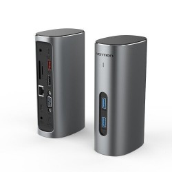 USB-концентратор Vention TPJH0-EU USB-C to HDMI/VGA/USB 3.1 Gen 2 (серый)