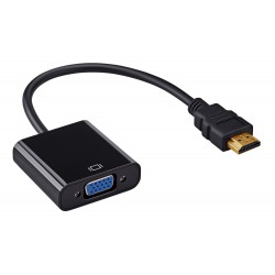 Переходник Buro HDMI-M-VGA-F (HDMI (m) VGA (f)) 0.1 м (черный)